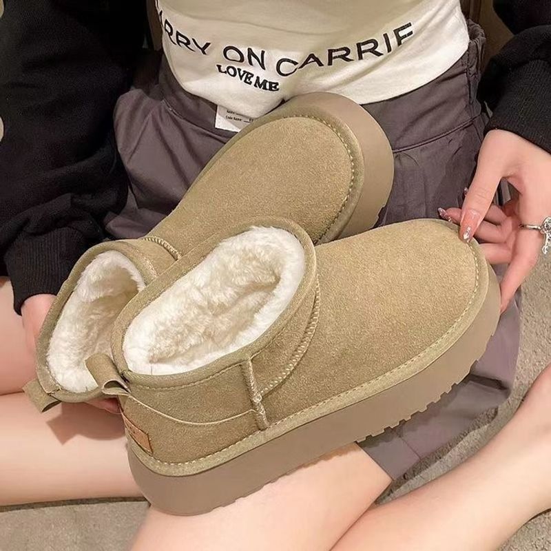 Winter neue kaschmir verdickt nicht-slip warme große größe baumwolle schuhe kurze röhre_voghion.com
