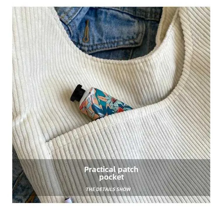 Canvas Shoe Corduroy è una borsa da designer semplice e casual di grande capacità progettata per la borsa da viaggio solida Wens_voghion.com