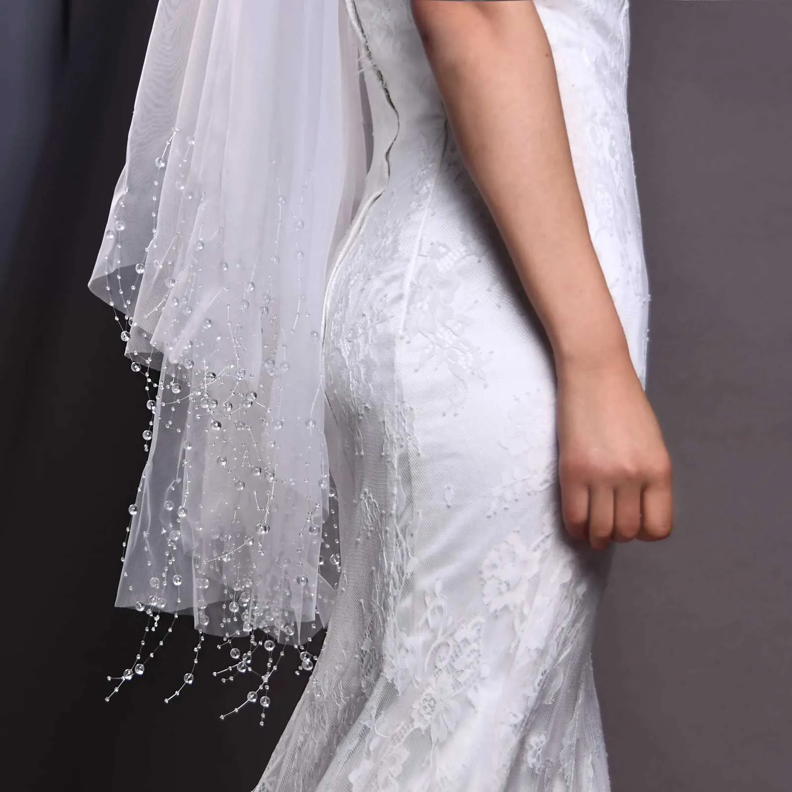 Haarschmuck V216 Tropfen Rouge Klare Kristall Quasten Schleier Braut Illusion mit Kamm Abdeckung Gesicht Hochzeit Zubehör_voghion.com