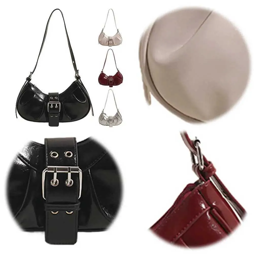 Sac de créateur en cuir bandoulière Y2K pochette pour femme avec bandoulière réglable sac sans-abri boucle portefeuille sous le bras pour_voghion.com