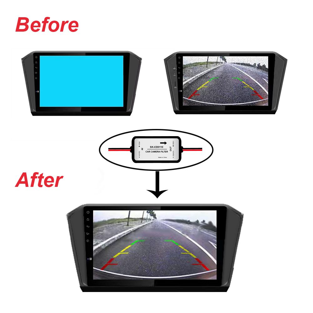 12V DC Rectifier Rear View Power Auto Car Camera Relay Capacitor Filter Connector_voghion.com
