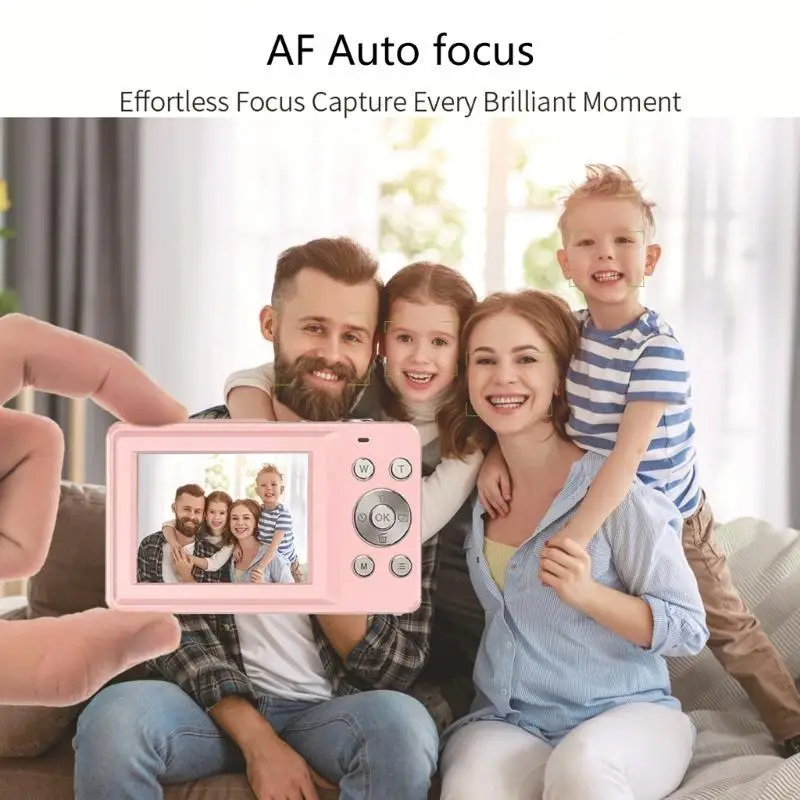 4K UltraHD Digital Camera 64MP Two Screen With 16x Zoom And 64GB Card For Kids Teens Adults_voghion.com