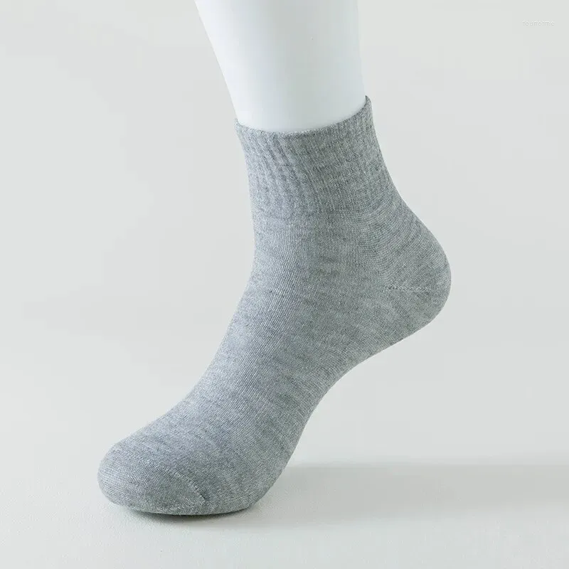 Heren Soc 8 paar OND DAMES Zwart Katoen Zakelijk Middellang Zacht Warm Herfst/winter Effen Kleur Casual_voghion.com