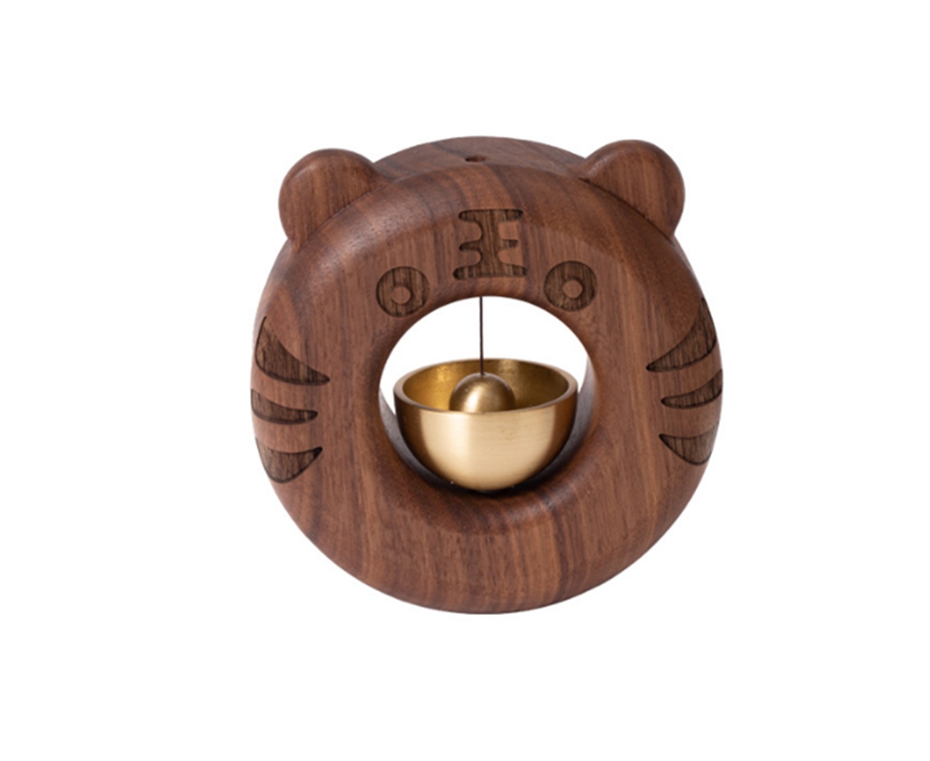 Creative Tiger Ring Bell Hanging Wooden Door Doorbell Wind Chime_voghion.com