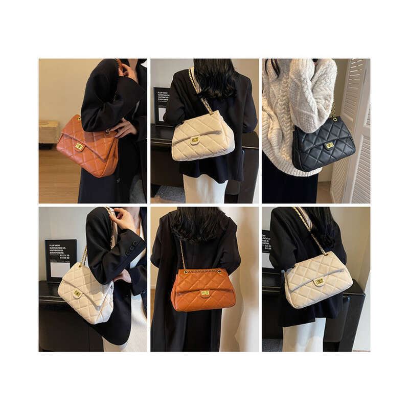 Große Kapazität Damentasche, 2025 Neue High-End Pendlertasche, Kleine Duft Dessous Kette_voghion.com