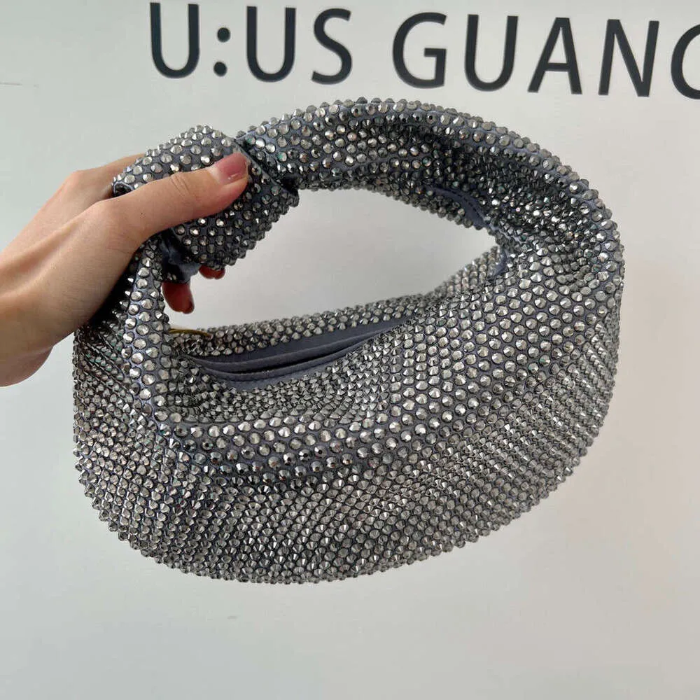 Designer Knotted Crsytal Rhie Dia Cloud Women's Handbag Bg Shiny Evening Bag Dinner Party Clutch Purse_voghion.com