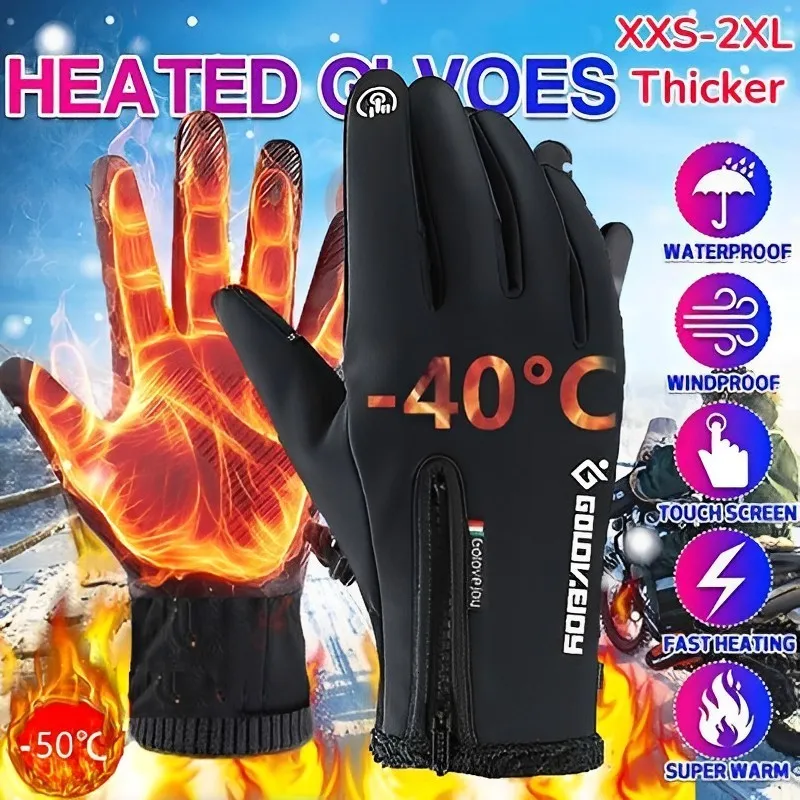 Five Fingers Gloves Winter for Men Women Warm Tactical Toucreen Waterproof Hiking Skiing Fishing Cycg Snowboard Non slip_voghion.com