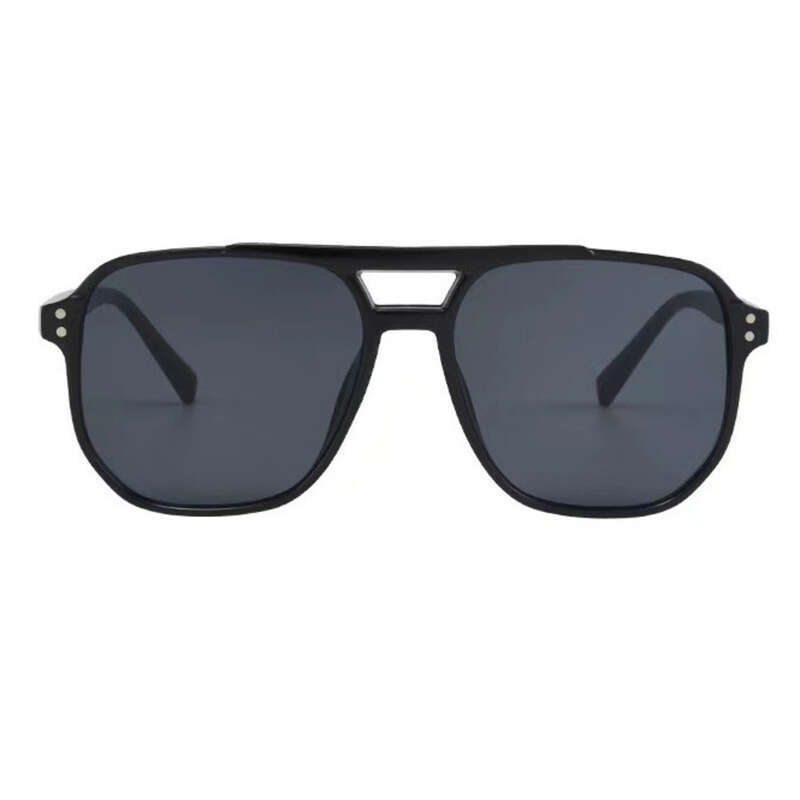 Óculos de sol piloto com lentes anti-UV para mulheres, óculos de sol com lentes duplas, estilo oceano vermelho e anti-UV_voghion.com