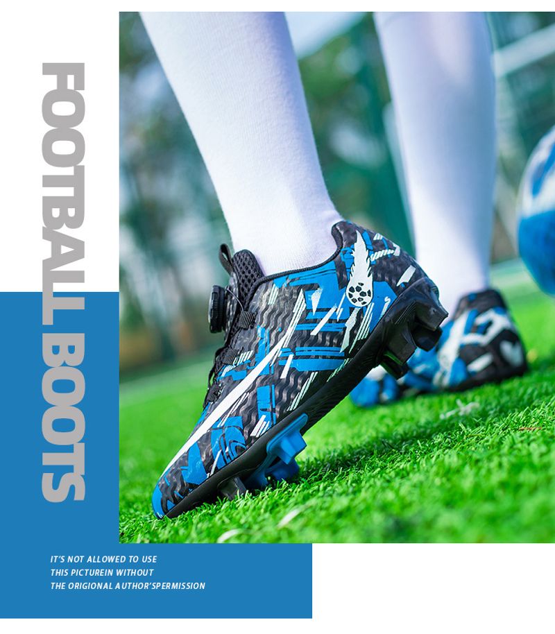 2024 Neue Fußballschuhe Mädchen Jungen TF-Shattered Nails für Kinder in Rosa mit Klettverschluss und Drehknopf_voghion.com