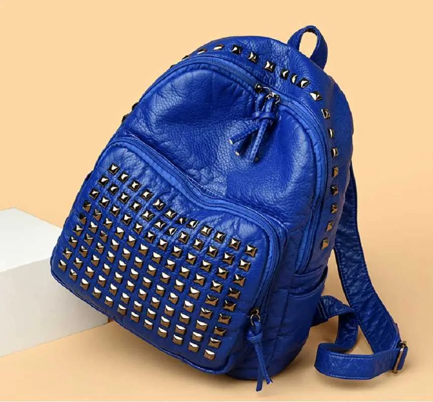 Large Leather Backpack For Women Designer Vintage Shoulder Bag_voghion.com
