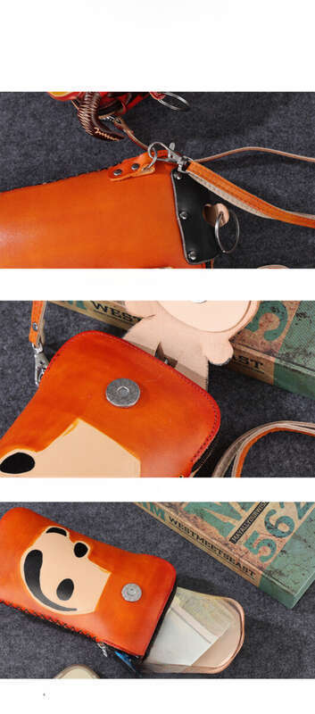 Borsa a tracolla da donna creativa in pelle di mucca per riporre il telefono cellulare_voghion.com