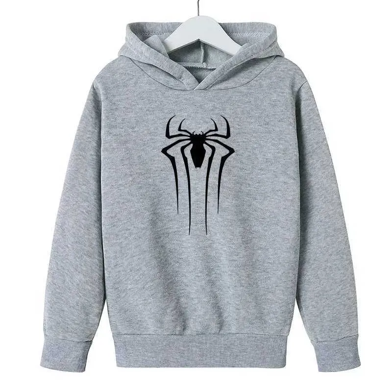 Designer de marca de luxo Hoodies Moletons Moletons Moletom com capuz Moda Meninos e Meninas Aranha Estampa Solta Infantil Fleece Moletom Pullover_voghion.com