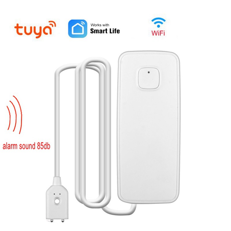 Tuya Wasserleckalarm Hausalarm WIFI Wasserlecksensor Detektor Wasserleckschutzsystem Smart Life APP_voghion.com