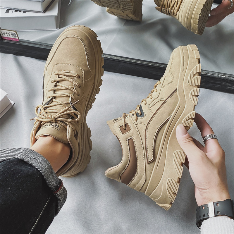High British Style Men's Shoes, Autumn Casual Wear Resistant Workwear, Mid Top Short Spring Trendy Boots, Martin Boots_voghion.com