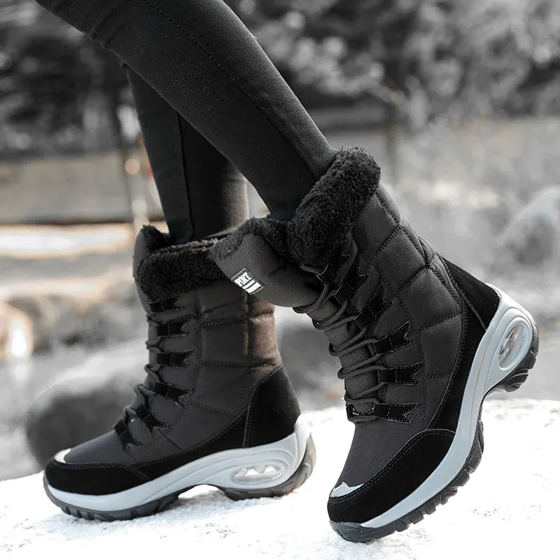 Winterkwaliteit voor dames, warm houden, halfhoge waterdichte sneeuwschoenen voor dames, comfortabele damesschoenen met hoge dijen_voghion.com