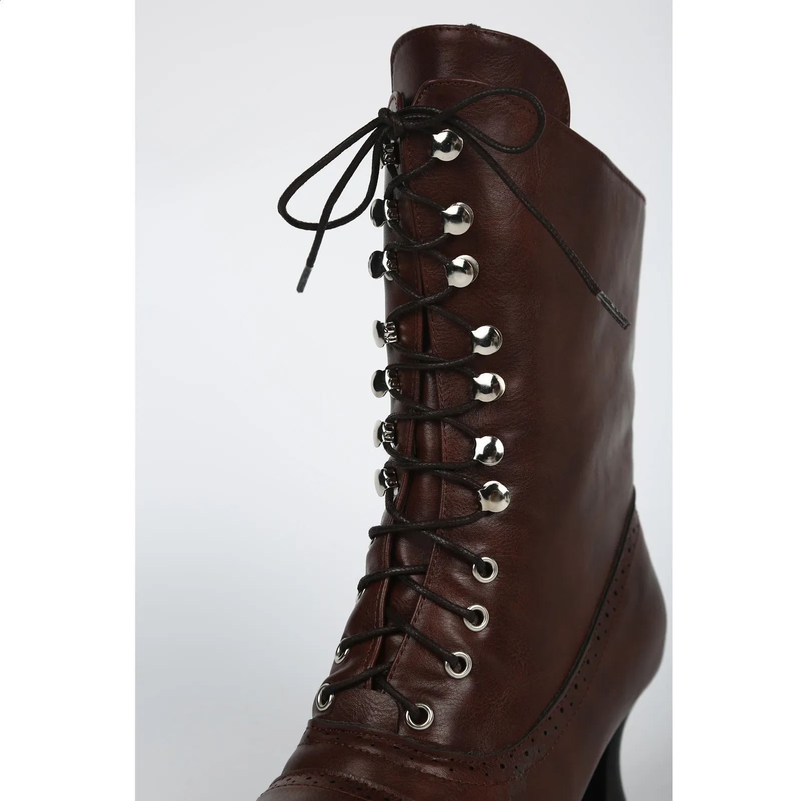 Primavera Inverno Donna Décolleté Qualità Lacci Europei Signore Pu Tacchi Alti Stivali Scarpe Donna Stivaletti 240830_voghion.com