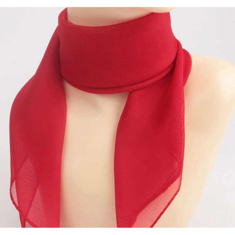 Kleiner dünner Chiffon-Mehrzweck-Tanzschal für Damen, quadratisch, dekorativ, Seidenschal für Damen_voghion.com