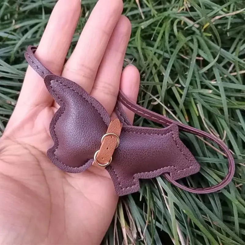 Punk Herren Auto Französische Bulldogge PU Leder Hund Nette Frauen Tasche Anhänger Schmuck Schnalle Schlüsselanhänger Y241121_voghion.com