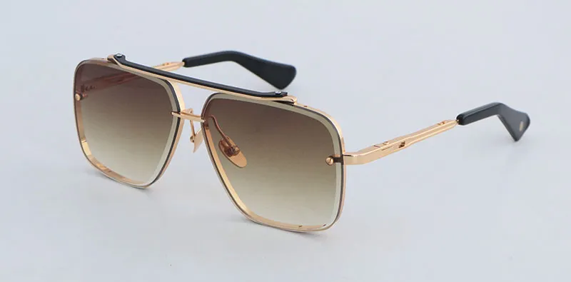 Modedesigner SIX Metall-Sonnenbrillen für Männer Große quadratische Gläser Vintage Herren Damen Klassische Promi-Stil Brillen_voghion.com
