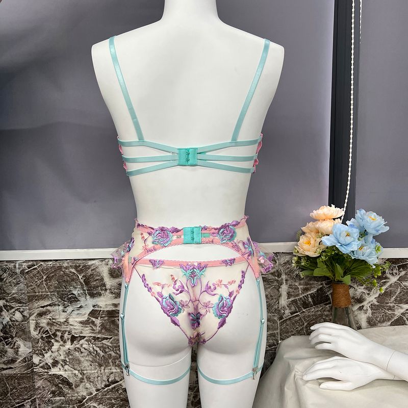 Ellolace Fairy gerie ral Transparente Ruffle Garter Intimate Delicate Underwear Lindos Transparentes Trajes_voghion.com