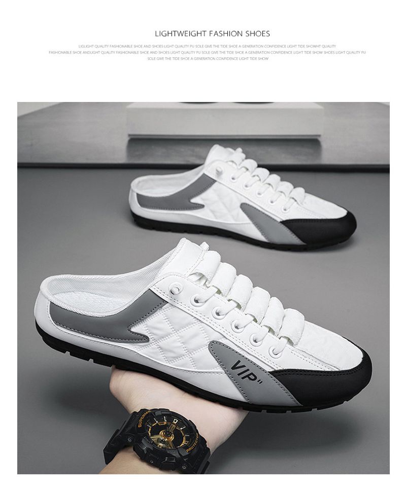 Desodorante para hombre Baotou Drag Primavera 2024, nuevo atuendo, pantuflas sin cordones y para conducir, zapatos casuales sin tacón_voghion.com