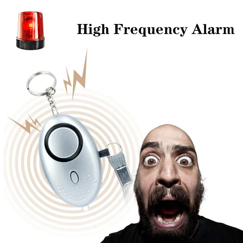 130db Egg Shape Self Defense Alarm Girl Women Security Protect Alert Personal Safety Scream Loud Keychain Alarms_voghion.com