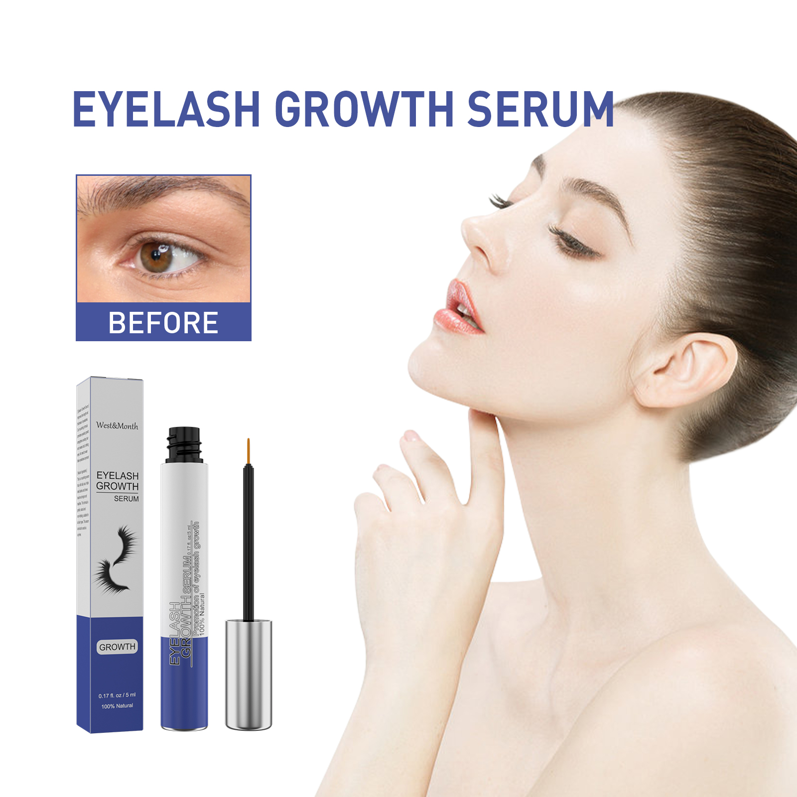 West&Month Volumizing Curling Mascara Verlengende Natuurlijke Look Vlekbestendige Formule Met Mascara Borsteltje_voghion.com