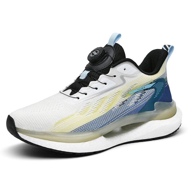 Echt explosiv Sohle Dämpfung Laf Männer Studenten kierperlech Tester Rotéierend Schnalle Sportschuhe, Trendy Fléien Gewieft_voghion.com