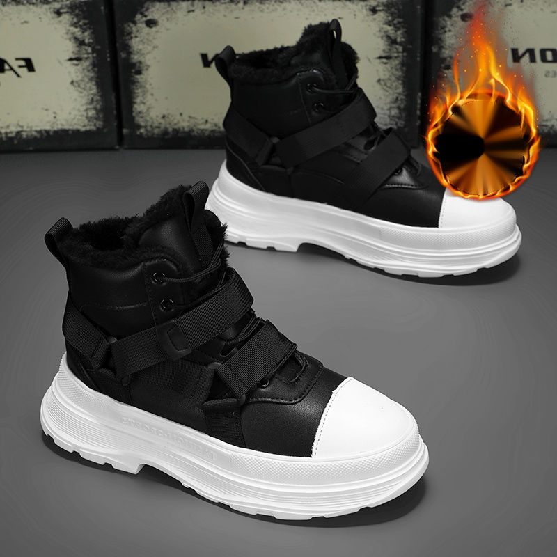 【 Niedriger Preis im Internet 】 Schuhe Herren Winter Neue Outdoor-Sport Tragen beständig Hoher Schnitt Schnee mit Samt_voghion.com