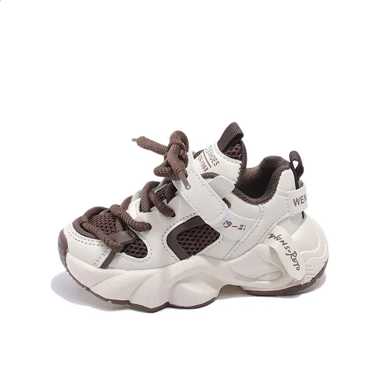 Childrens air mesh childrens casual sports color matching lace breathable boys and girls running shoes anti slip 240912_voghion.com