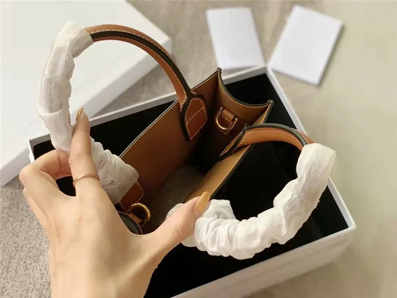 Borsa a tracolla lunga con patta e manico in pelle, modello Triomphe Mini Cabas Totes, modello mimetico, piccola da donna, per cellulare_voghion.com