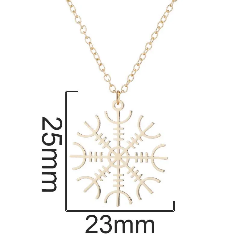 Colliers pendentifs Collier chaîne pour femmes en acier inoxydable Mode Flocon de neige Or rose Cadeaux BijouxPendentif_voghion.com