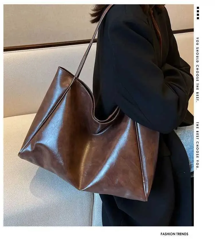 Vintage Red Womens Athletic Casual Fashion Large Capacity Leather Shoulder Bag Shopper Haruku Simple Handbag SacC241106_voghion.com