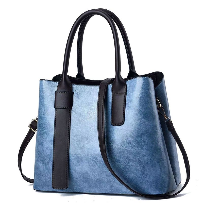Textured handbag European and American classic large-capacity shoulder messenger women's bag_voghion.com
