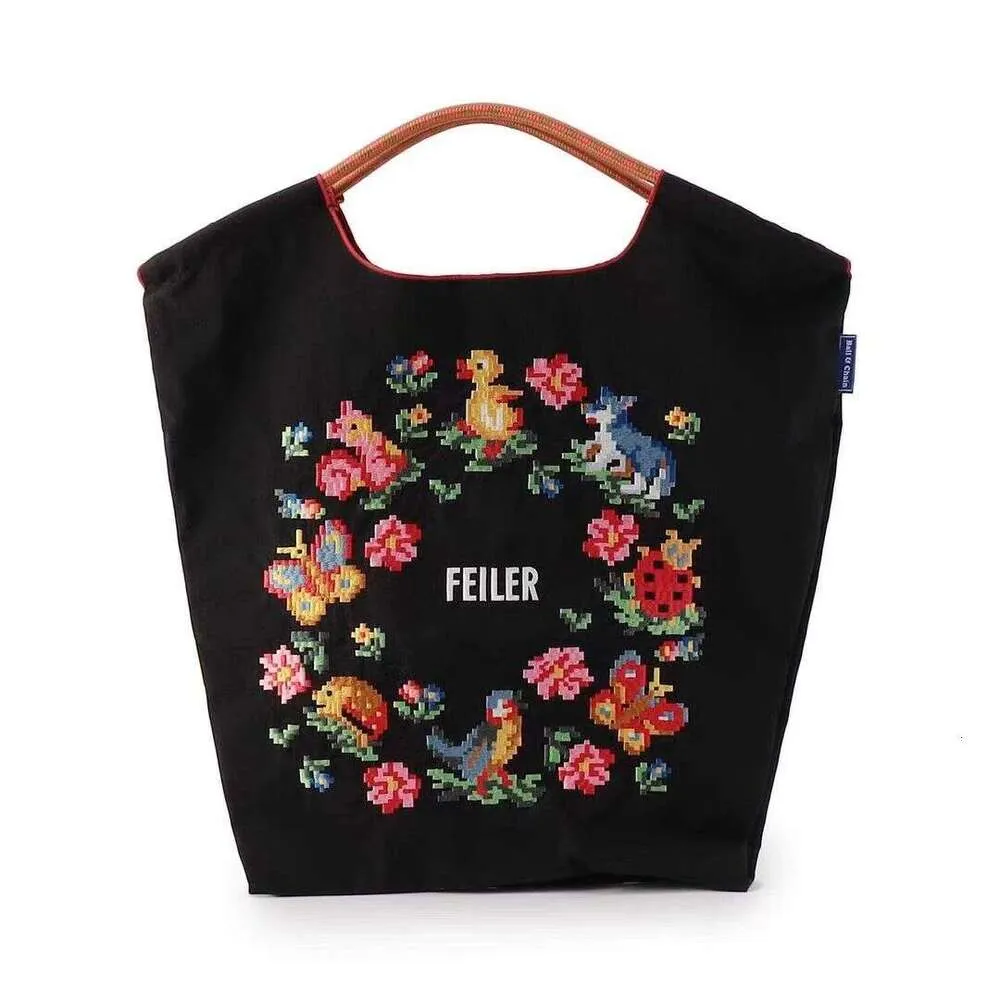 Draw String Hand Oxford Tuch Tote Wiederverwendbare Nylon Tragbare Schulter Korea Faltbare Tasche Stickerei_voghion.com