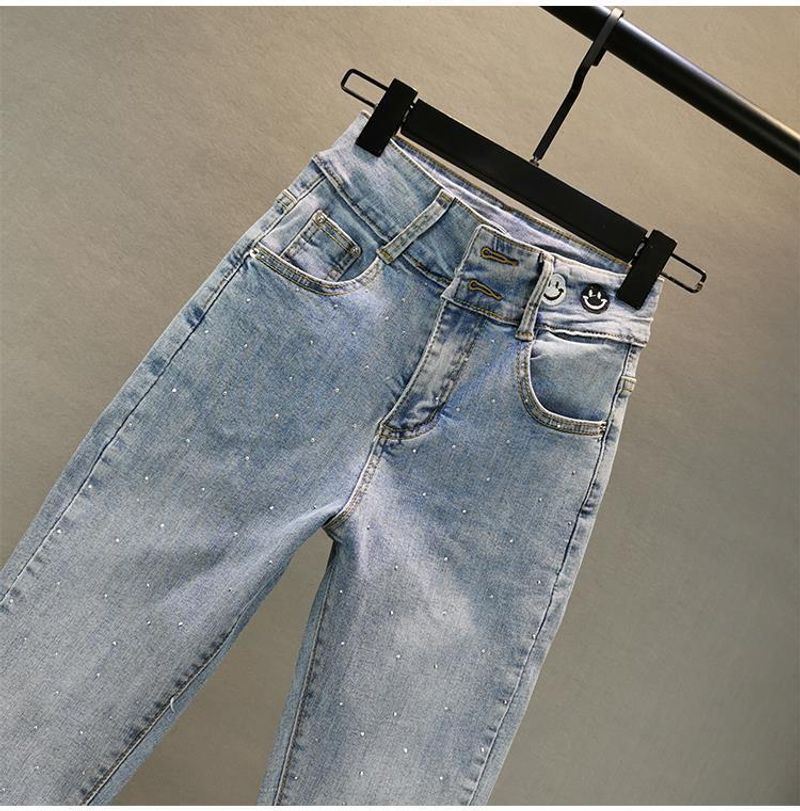 Kvinnors nya, stretchiga slim fit kraftiga hetborrade pennbyxor för kvinnor_voghion.com
