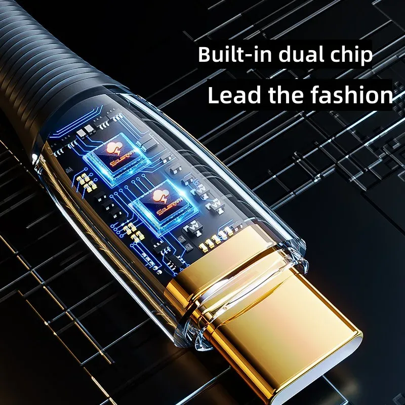 120W Super Charge Charger Wire USB To Type C Data Cord Fast Cable For High End Mobile Phone_voghion.com
