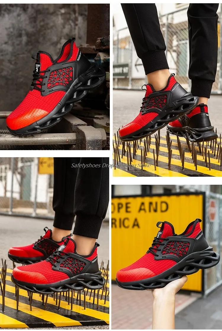 Männliche Turnschuhe Herren Sicherheitsarbeitsstiefel für Mann Stahlkappe Antismashing Arbeitsschuhe Drop Protective 221007_voghion.com