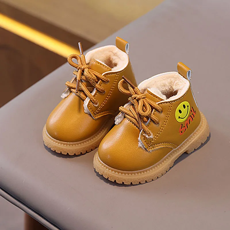 Batolata Děti Zima Kojenec Teplý Tlustý Chlapci Dívky Snow Cutefeet Little Baby Kožené Bavlněné kozačky Móda Měkké Velikosti 16 -_voghion.com