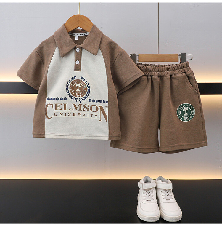 Mother&Kids guttesommer-polo-skjortesett for barn, pene, avslappede, trendy barneklær_voghion.com