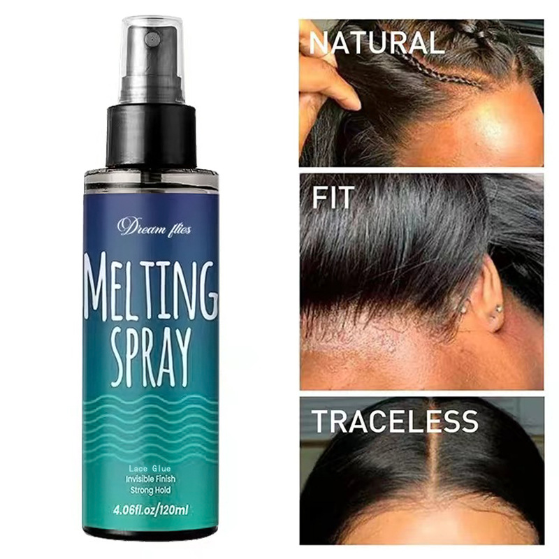 New Melting Spring Lace Glue spray Transparent and Dry Setting Gel Water 120ml