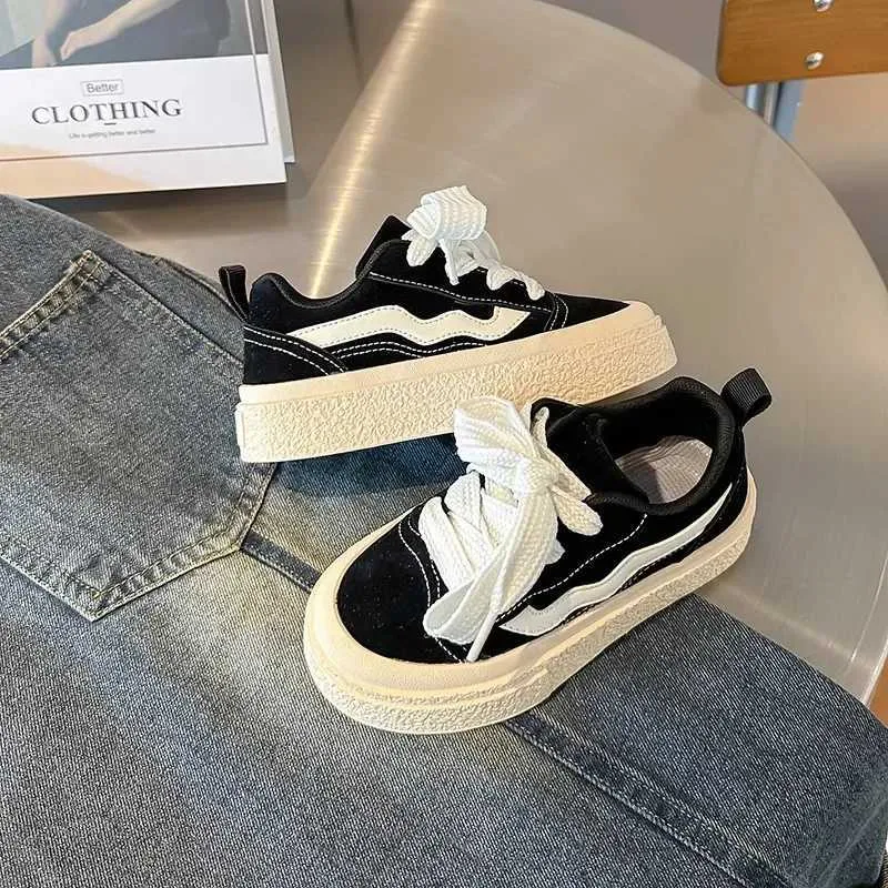 Boys and Girls Canvas School Performance Baby Biscuits Bottom Breathable Childrens Shoes M241016_voghion.com