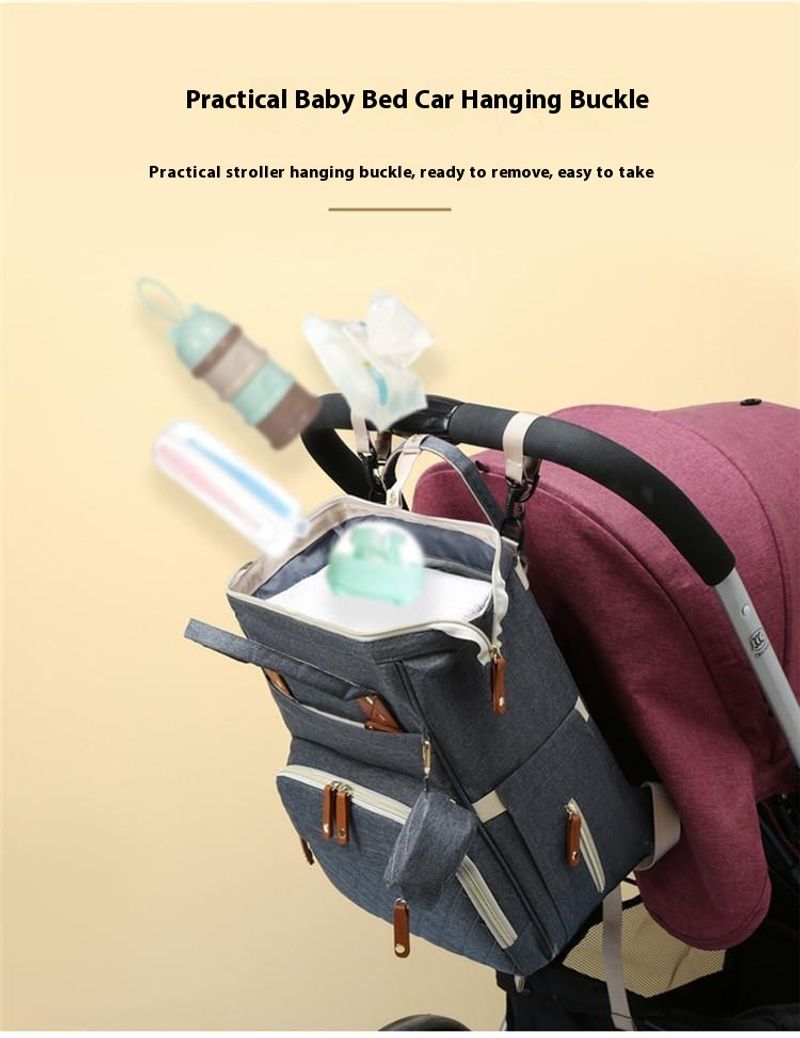 Neue tragbare Wickeltasche für Mutter und Baby mit großem Fassungsvermögen, kann als Umhängetasche bedruckt werden_voghion.com