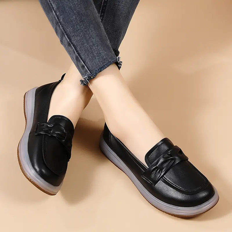 Damenschuhe Casual Single Schuhe Flache Mom Schuhe Loafers_voghion.com