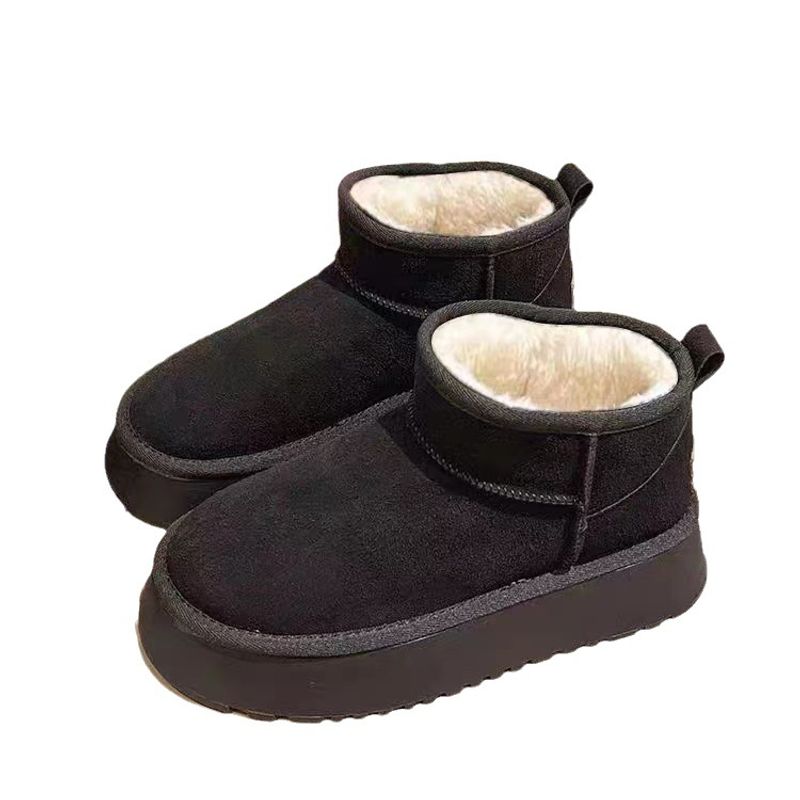 Winter neue kaschmir verdickt nicht-slip warme große größe baumwolle schuhe kurze röhre_voghion.com