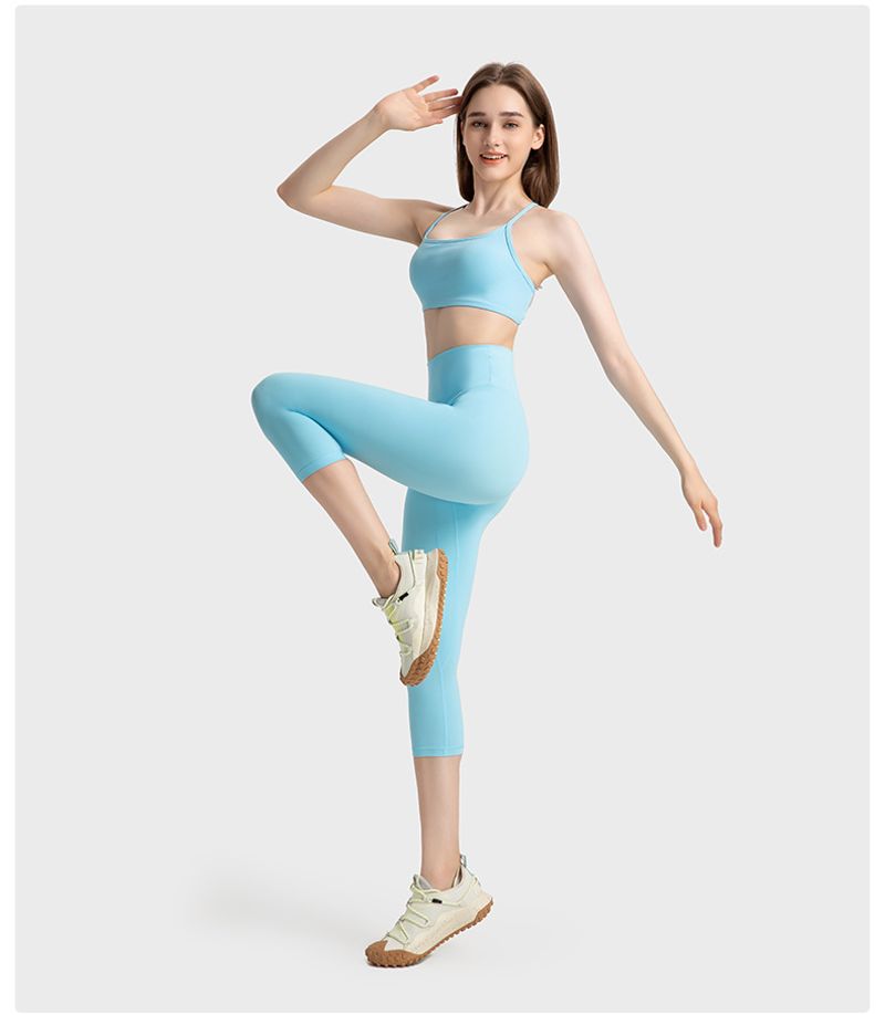 New Cross Back Fine Shoulder Strap For Women's Fiess High Elastic Breathable Pilates Yoga Sports Bra_voghion.com