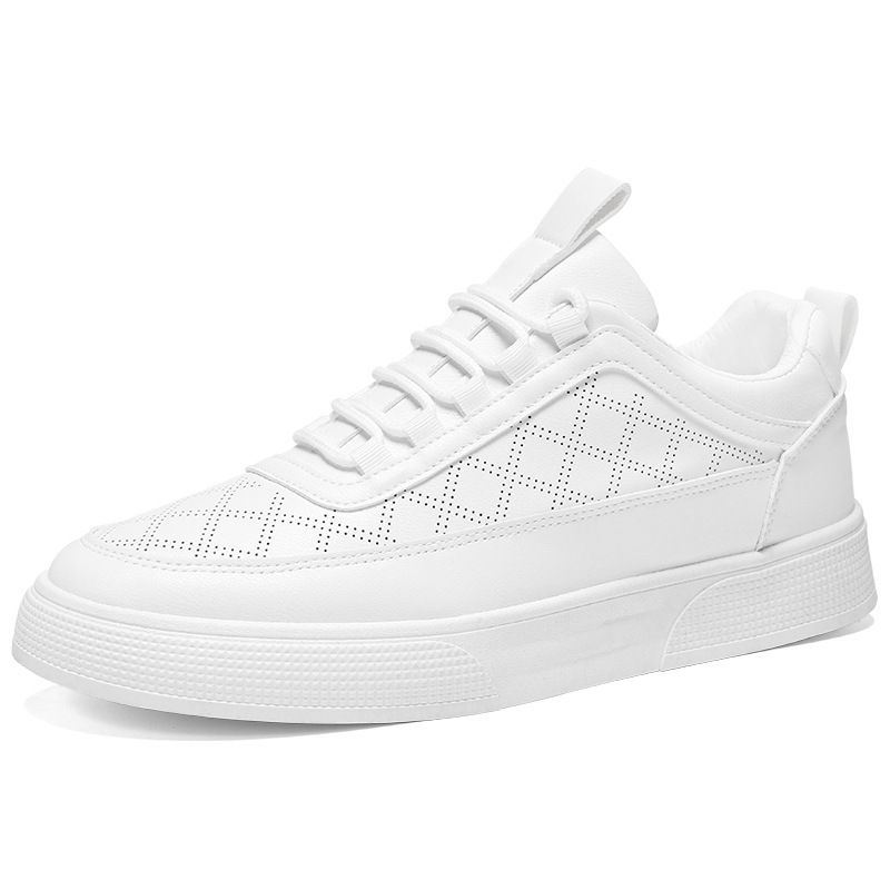 Scarpe da uomo coreane versatili, sportive, casual, alla moda, nuove, traspiranti, sottili, bianche, estive, 2024_voghion.com