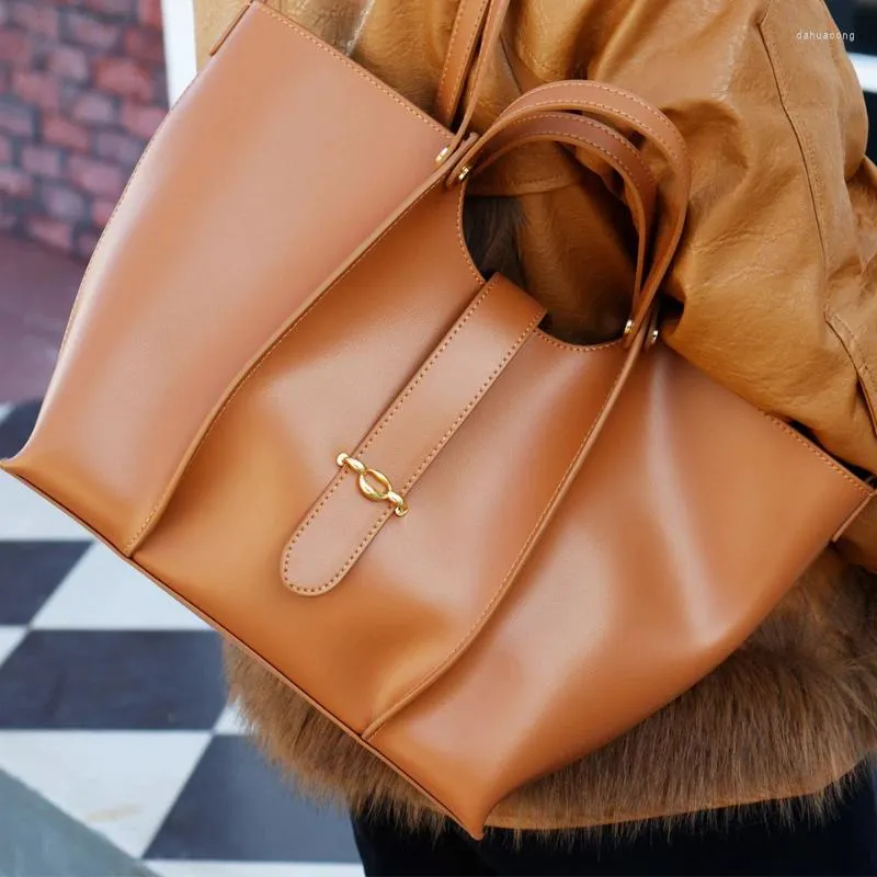 Abendtaschen Echtes Leder Tote Damentasche Herbst- und Wintermode Lässige Handtasche Schulter Große Kapazität Crossbody_voghion.com