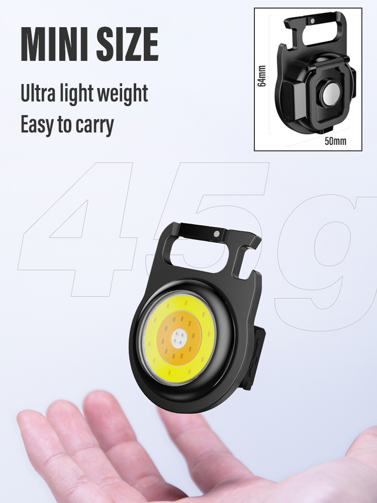 Multifunktionale tragbare MINI-Lampe, superhelle wiederaufladbare Taschenlampe, wasserdichtes Licht mit 3 Lichtfarben für den Außen- und Innenbereich_voghion.com