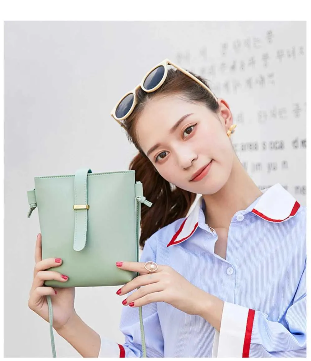 Para mulheres PU Crossbody Square Bolsas femininas Fivela Decorada Senhora Ombro Balde Bolsa Feminina Leve Casual Ba241021_voghion.com
